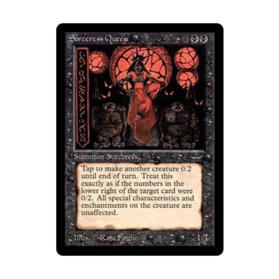 WOTC MtG Arabian Nights Sorceress Queen (U3) VG - Image 1 of 1