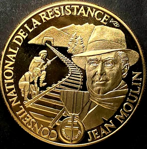 MEDAILLE 1939-1945 - JEAN MOULIN - CONSEIL NATIONAL de RESISTANCE - Imagen 1 de 2