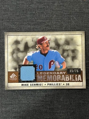 2008 UPPER DECK SP LEGENDARY MEMORABILIA  MIKE SCHMIDT # LM-MS2  35/75 - Image 1 of 2