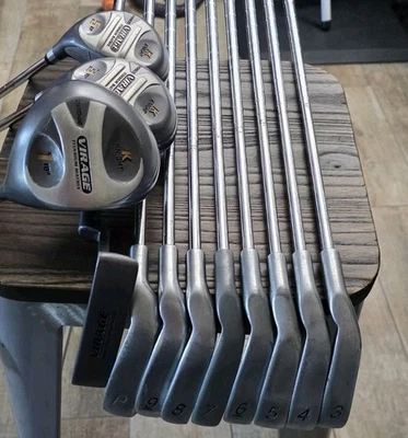 Juego de palos de golf Knight Virage 1,3,5 madera 3-PW y putter diestro (12 palos) rígido  Foto 1 de 4