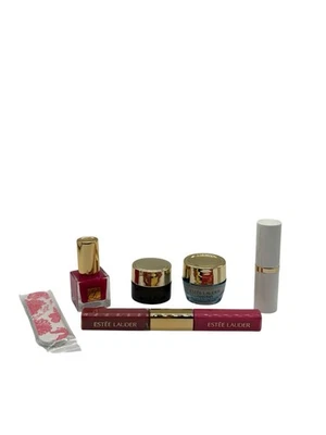 Lote de 5 muestras de belleza de estee Lauder lápiz labial crema facial esmalte de uñas todo nuevo Foto 1 de 4