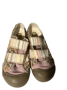 Keen Schuhe, Damengröße 6, cremefarben, geblümt, mehrfarbig, Klettverschluss - Bild 1 von 12