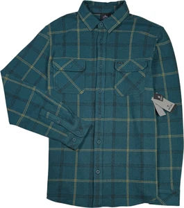 Rip Curl Grid Long Sleeve Flannel Shirt - NWT Mens Large Dark Teal - #48050-M3 - Picture 1 of 1