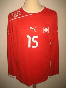 Switzerland MATCH WORN Schweiz Dzemaili football shirt soccer jersey trikot sz L - Bild 1 von 3