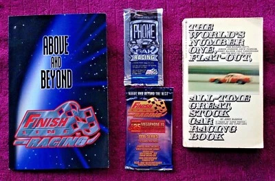 AUTO RACING: 2 UNOPENED FINISH LINE CARD PACKS + ALL-TIME STOCK CAR RACING BOOK - Image 1 of 4