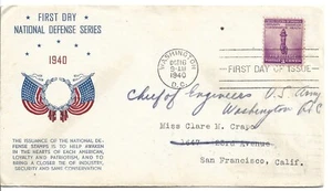 1940 FDC, 3C DIFESA, ESPENSHADE - Foto 1 di 1