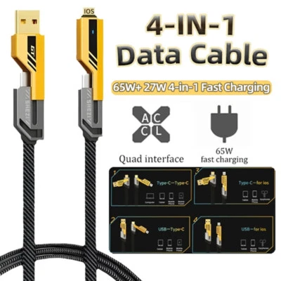 120W USB-C PD Fast Wall Charger Type C Cable For iPhone 16 15 Pro Max 15 Plus - Image 1 of 4