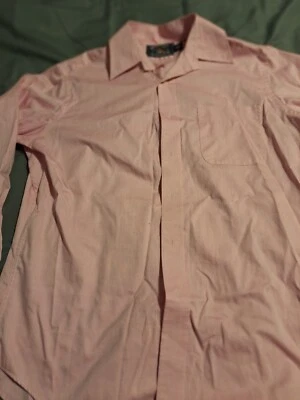 Camisa American Living Para Hombre 16 Rosa Con Botones Mangas Largas 100% Algodón Foto 1 de 4