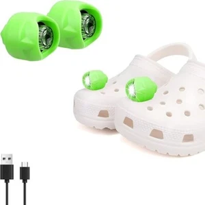 USB Charging 2pcs Shoes Headlights Charms Sandals Decor Shoe Lamp For Kids Gift - Picture 1 of 19