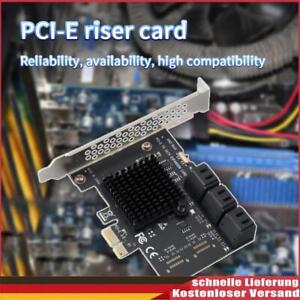 PCI Express 1X to SATA3.0 6-Port Riser PCI-E X1/X4/X8/X16 PCI-E Expansion Card