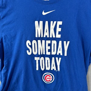 Chicago Cubs Shirt Mens 2XL Make Someday Today Blue Nike - Picture 1 of 10