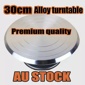 12'' Cake Turntable Aluminum Cake Revolving Stand Holder Cake Baking Decor Tool - Picture 1 of 4