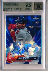 BGS 9.5 2018 Topps Chrome Sapphire RAFAEL DEVERS Auto - Picture 1 of 2