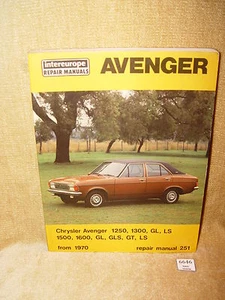 INTEREUROPE REPAIR MANUAL 251 HILLMAN CHRYSLER AVENGER 1250 1300 GL LS ETC 1978 - Picture 1 of 4