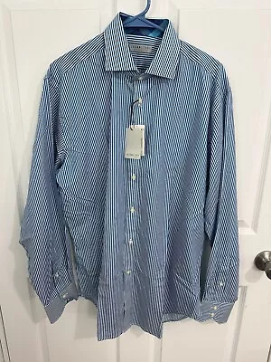 NWT Jack Stone Flip Cuff Shirt Mens Size L Blue Long Sleeve Button MSRP $89.50 - Image 1 of 4
