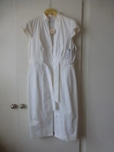 Vestido de Verano Blanco Calvin Klein Nuevo Algodón/Spandex EE. UU. Talla 4, Reino Unido Talla 8 con etiqueta - Imagen 1 de 4