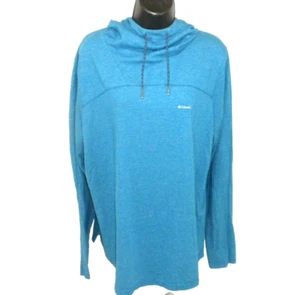 Columbia Hoodie Womens 1X Omni-Wick Thumb Hole Sleeves Crossover Hood UV Fishing - Picture 1 of 10