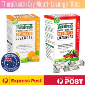 THERABREATH Dry Mouth Lozenges MANDARIN MINT / TART BERRY 100 Lozenge MELB STOCK - Picture 1 of 10