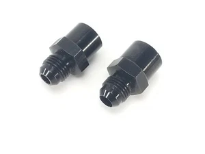 Black -6AN Adapter Fitting Set For GM TBI (metric O-ring) Fuel Sending Units - Picture 1 of 4