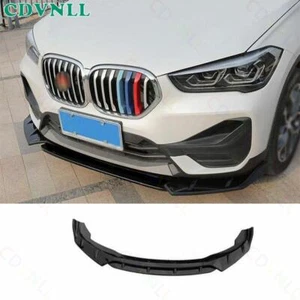 For BMW X1 F48 2016-2020 2021 Bright Black Front Bumper Lip Spoiler Bodykit 4PCS - Picture 1 of 5
