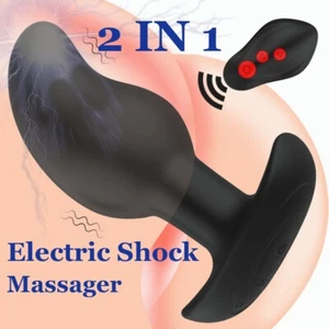 Shock Anal Vibrator Sex Toys for Men Women Prostate Massager Butt Plug Remote - Picture 1 of 8