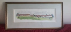 Vintage Art Painting Oxfordshire Village Town Countryside cottage House - Picture 1 of 6