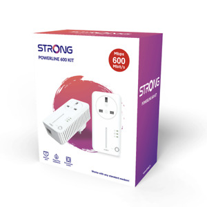 Strong Powerline 600 DUO UK v2 with passthrough, Internet from any power socket!