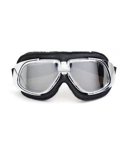 CRG Vintage Bike Aviator Pilot Style Motorcycle Cruiser Scooter Goggles T10SSB - Foto 1 di 7