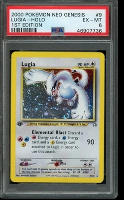 PSA 6 EX-MT Pokemon Lugia Neo Genesis Holo 1st Edition 9/111 - Image 1 of 2