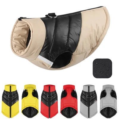 🐶 Waterproof Dog Jacket Winter Warm Coat Small Medium Large Puppy Vest 🌧️ - Image 1 of 4