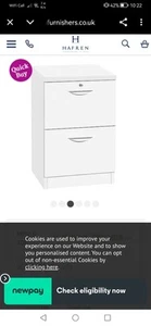 R White Cabinets 2 Drawer Filing Cabinet - Picture 1 of 5