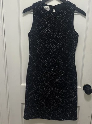 David Warren New York Black Sequin Sparkle Mini Dress Size 4 Party Celebrating - Image 1 of 4