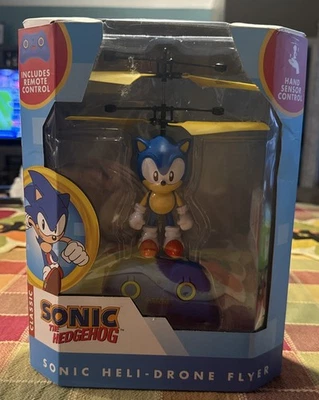 Classic Sonic The Hedgehog HELI-DRONE FLYER, Inc Remote Control, Hand Sensor NEW - Image 1 of 4