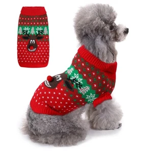 Dachshund Sweater Christmas Dog Jumper Clothes for Dogs Pet Party Costume - Picture 1 of 12