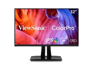 ViewSonic VP3256-4K 32 Inch Premium IPS 4K UHD Ergonomic Monitor with Ultra-Thin - Picture 1 of 5