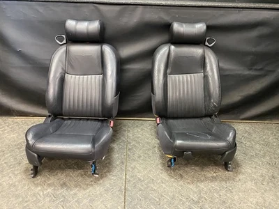 02-05 FORD THUNDERBIRD PAR DE ASIENTOS DELANTEROS ELÉCTRICOS 6 VÍAS CUERO NEGRO MOLDURA BW Foto 1 de 4