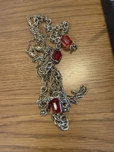 Vintage old town red crystal like necklace - Picture 1 of 1