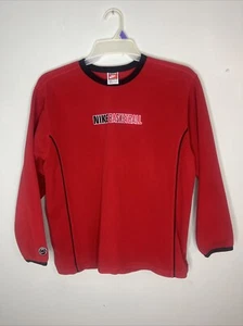 NIKE Basketball Red Fleece Pullover Sweatshirt Size Youth L (14/16) - Picture 1 of 10