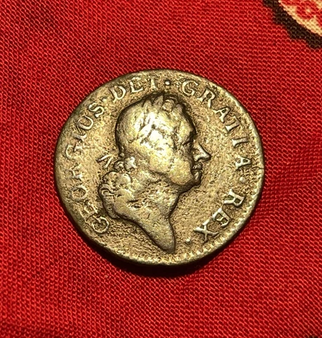 1724 King George I Irish Farthing, Scarcest Of All Woods Coinage, USA Colonial Cover