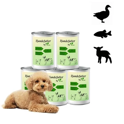 30x 400g Hundefutter Mix Lamm Fisch Gans Nassfutter hoher Fleischanteil Dosen - Bild 1 von 4
