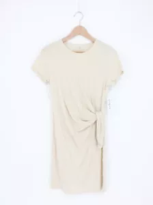 VELVET By Graham & Spencer Alma Cotton Slub Dress Sand S $205 H8 - Picture 1 of 5