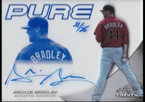 2013 Leaf Trinity Pure Auto Blue #P-AB2 - Archie Bradley [21/25] Rookie - Picture 1 of 4
