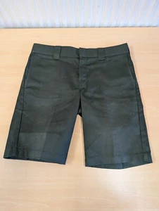 Mens Dickies 32 Waist Shorts Dark Green Slim Straight Trouser Shorts - Picture 1 of 6