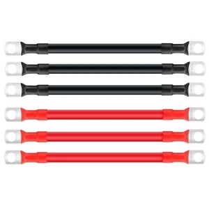 6PCS 2AWG Battery Cables 3/8" Lugs Terminals for Car Marine Solar RV ATV - Picture 1 of 6