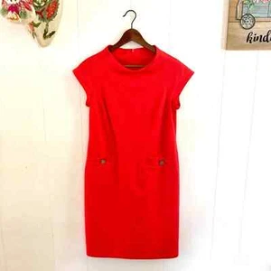 Jones New York Naranja Midi Vestido con Elastizado 10 - Imagen 1 de 6