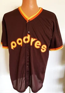 SAN DIEGO PADRES-TONY GWYNN-SGA JERSEY-1984 XL BROWN STYLE-FOX SPORTS GIVEAWAY - Imagen 1 de 4