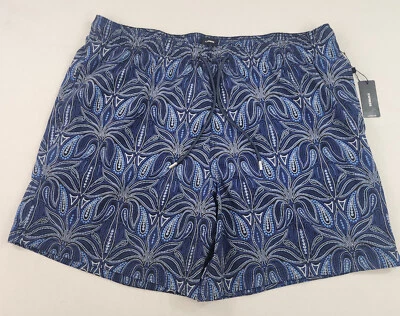 Express Traje De Baño Bañador Pantalones Cortos XL Azul Marino Bolsillo Geométrico $68 Para Hombre Foto 1 de 4