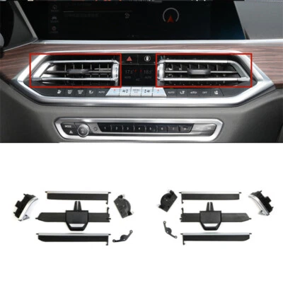 Par de clips deslizantes de rejilla de ventilación de CA delantera para automóvil para BMW X5 X6 X7 2020 21 22 Foto 1 de 4