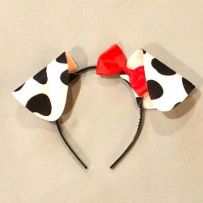 Dalmatian with Red Bow Ear Headband Puppy Dog birthday party costume dalmation  Foto 1 de 2