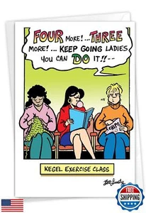 NobleWorks - 1 Funny Women's Birthday Card with Envelope - Cartoon Humor, Sta - Picture 1 of 5